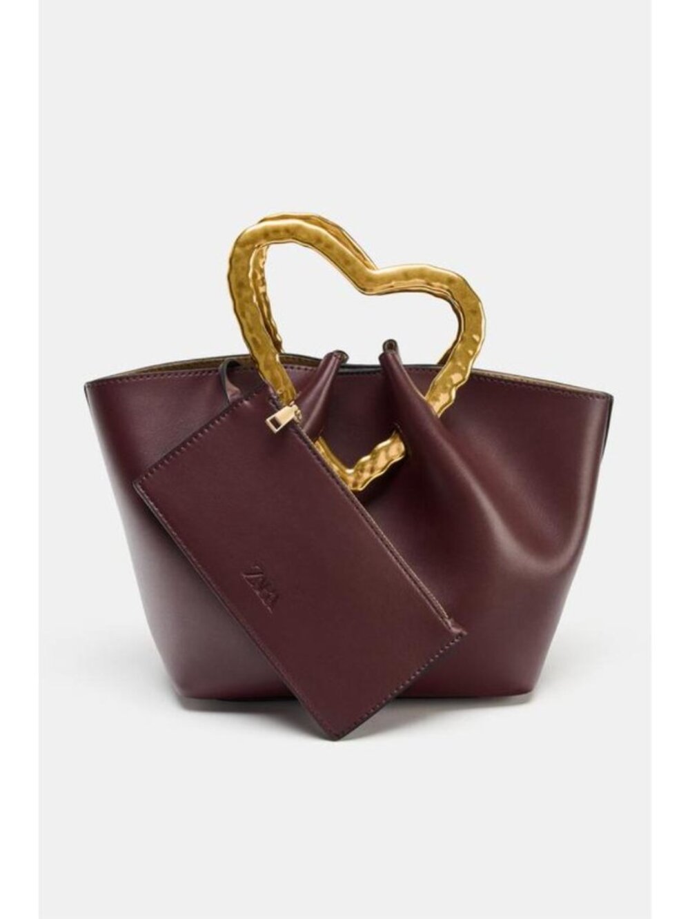 ZARA METAL-HANDLE HANDBAG